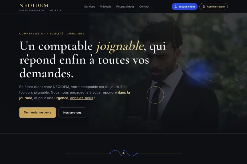 Page d'accueil du site NEOIDEM